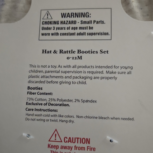 BABY'S FIRST EASTER HAT AND RATTLE SLIPPERS 0-6 mth - Picture 3 of 3